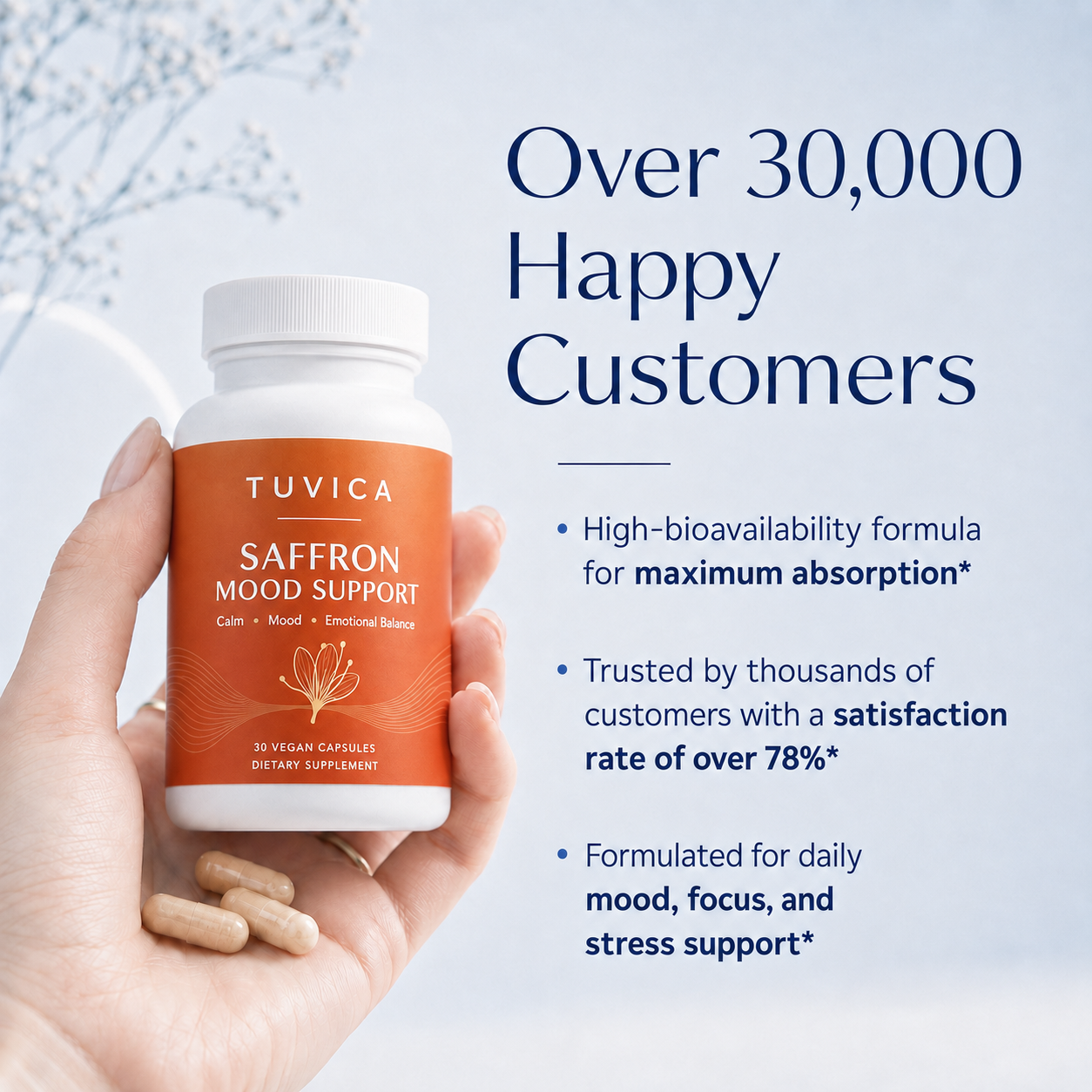 Saffron Extra Powerful 3 in 1 Mood & Stress Support